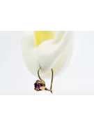 Des boucles d'oreilles Améthyste Or rose 14 carats vintage d'origine Bijoux vintage vec056r